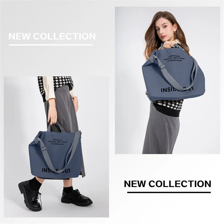 Canvas Tote Bag Colorful Shoulder Crossbody Bag Women'S Messenger Canvas Tote Bag