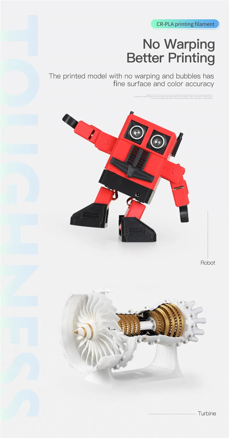 CREALITY 3D 1KG 1.75mm PLA Filament No-Tangling Strong Bonding Dimensional Accuracy +/-0.02mm for Ender 3 V2 all FDM 3D Printer