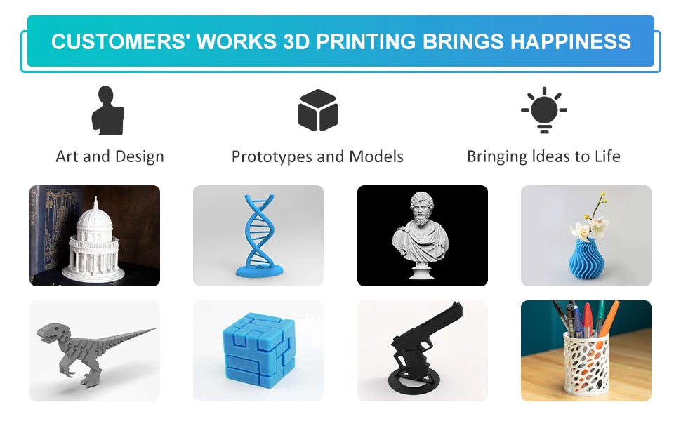 CREALITY 3D 1KG 1.75mm PLA Filament No-Tangling Strong Bonding Dimensional Accuracy +/-0.02mm for Ender 3 V2 all FDM 3D Printer