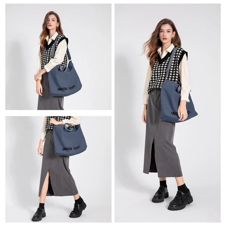 Canvas Tote Bag Colorful Shoulder Crossbody Bag Women'S Messenger Canvas Tote Bag