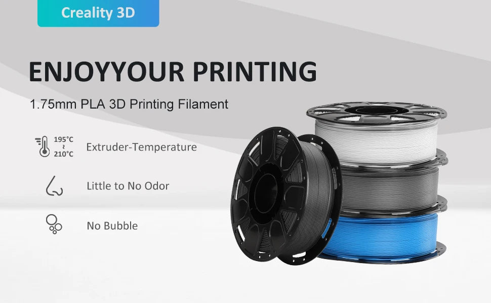 CREALITY 3D 1KG 1.75mm PLA Filament No-Tangling Strong Bonding Dimensional Accuracy +/-0.02mm for Ender 3 V2 all FDM 3D Printer