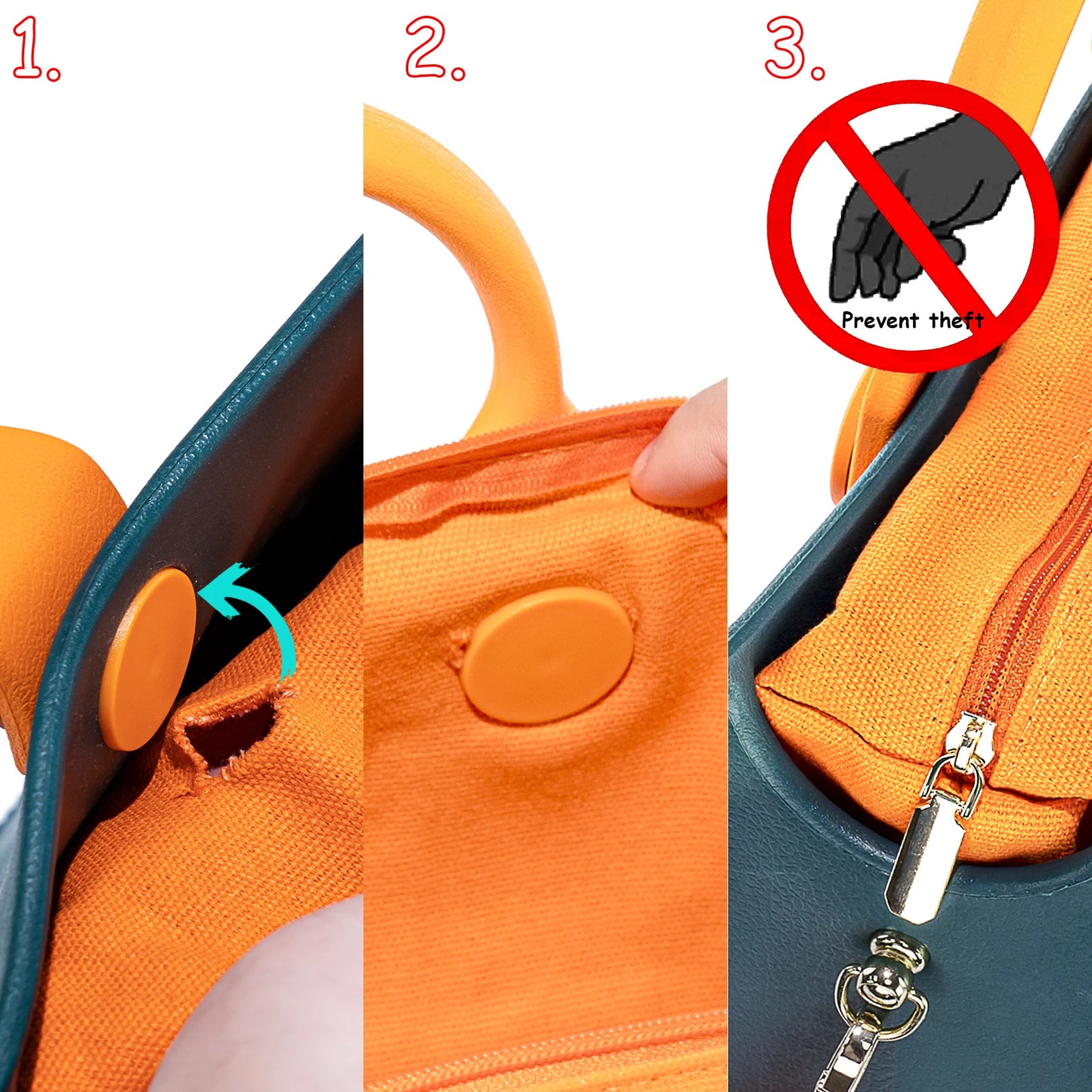 Women's Lightweight EVA Tote Bag Open Closure Waterproof Beach Daily Handbag Featuring Handle Shoulder Strap Clog Shoe Charm