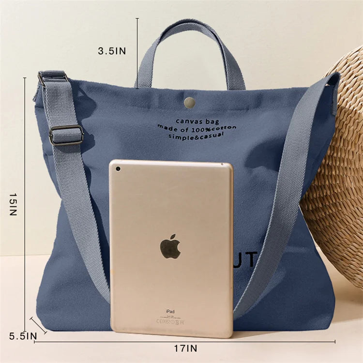 Canvas Tote Bag Colorful Shoulder Crossbody Bag Women'S Messenger Canvas Tote Bag