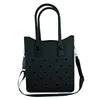Women's Lightweight EVA Tote Bag Open Closure Waterproof Beach Daily Handbag Featuring Handle Shoulder Strap Clog Shoe Charm