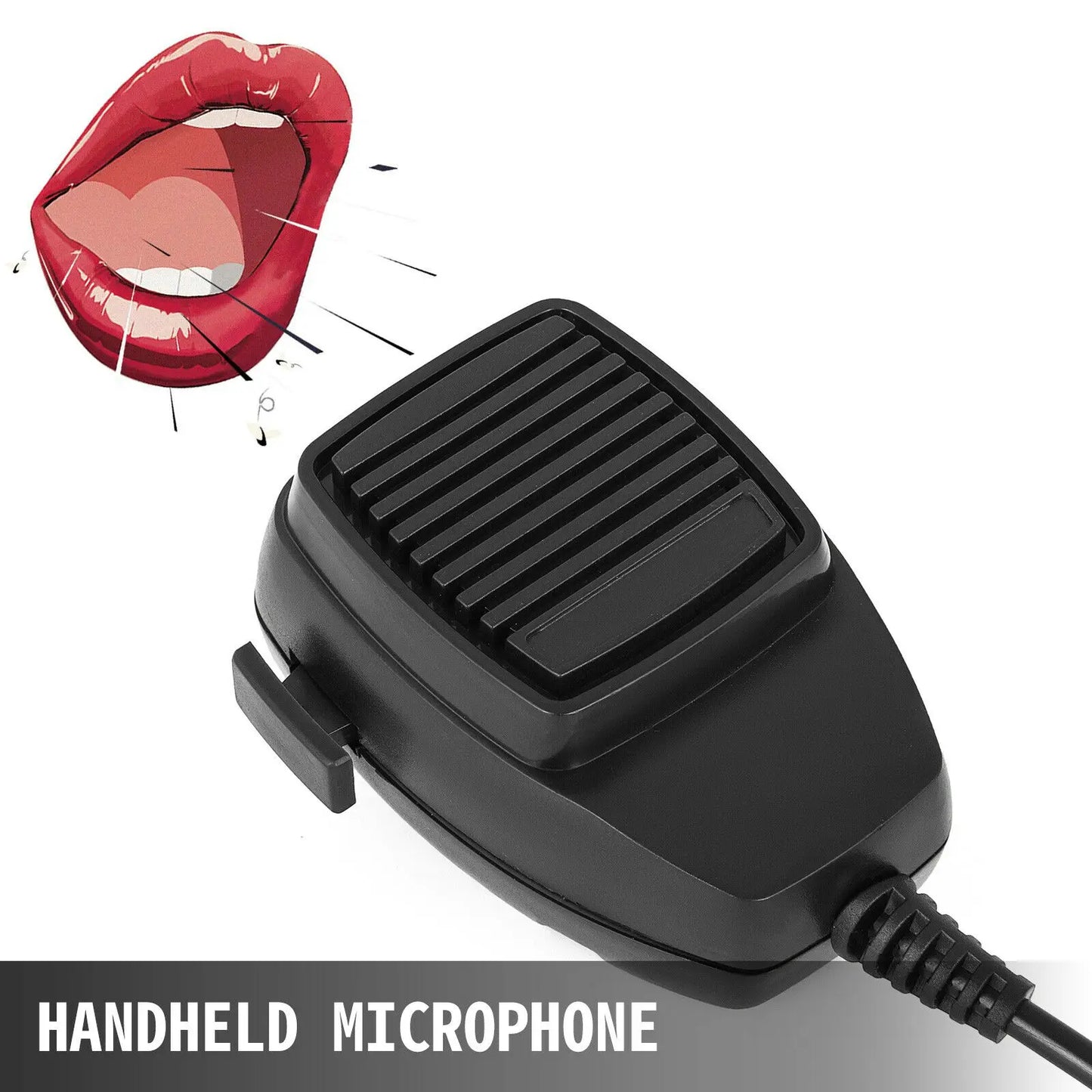 SucceBuy 100/ 200W 12V DC Car Alarm Professional PA System 8 Kinds of Warning Sounds with Handheld Mic for All Specific Vehicles