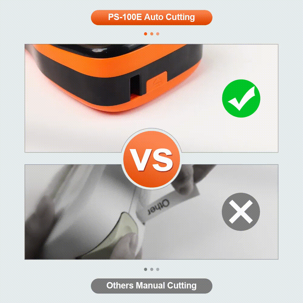 Wireless Label Printer PS100E Portable Auto Cutting Label Maker replace for Brother P-touch Label Machine DIY tze231 Label Tape