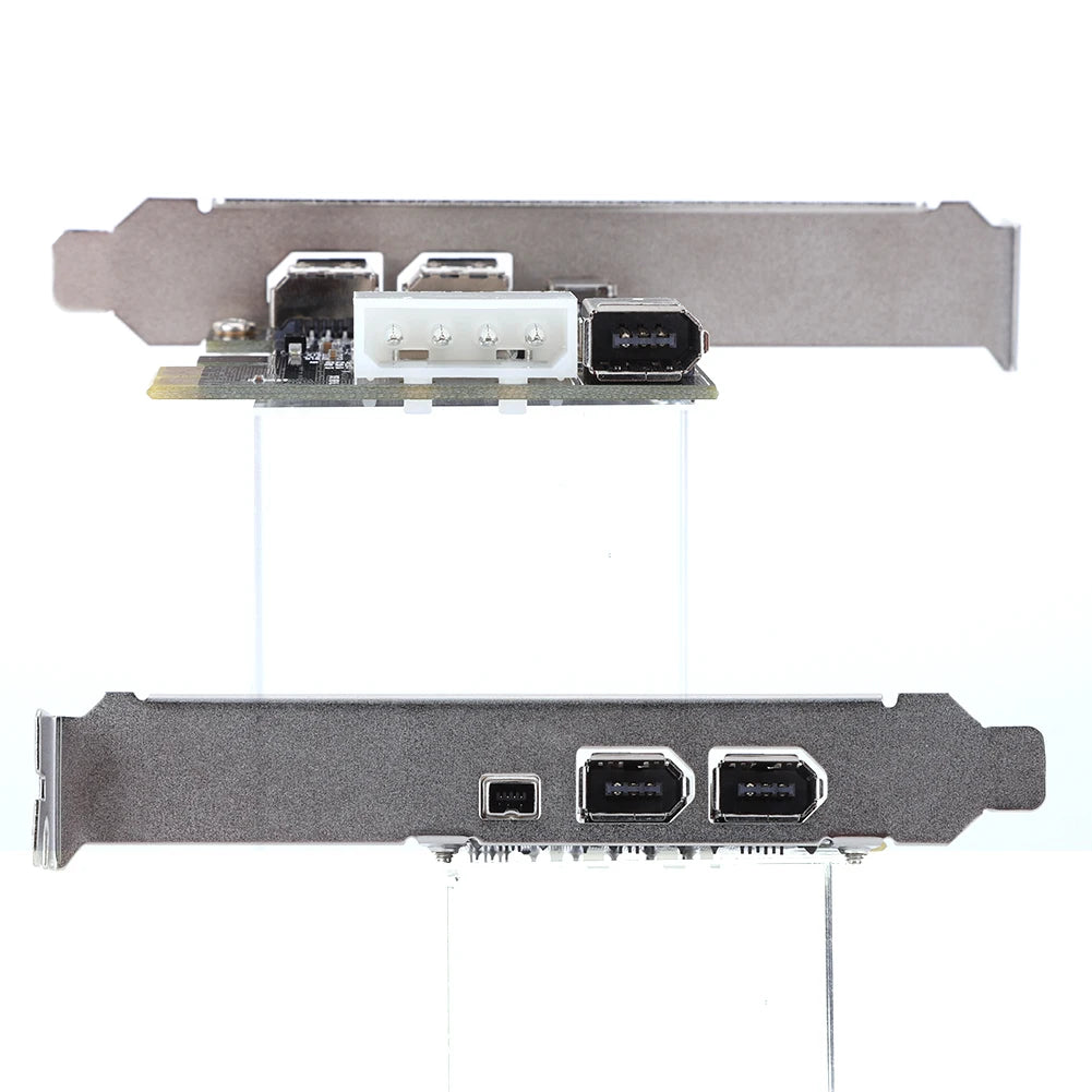 PCI-E 1X to 16X 1394 DV Video Capture Card with 6 Pin to 4 Pin Firewire Adapter 3 Ports Free Driver Desktop Computer Accessory