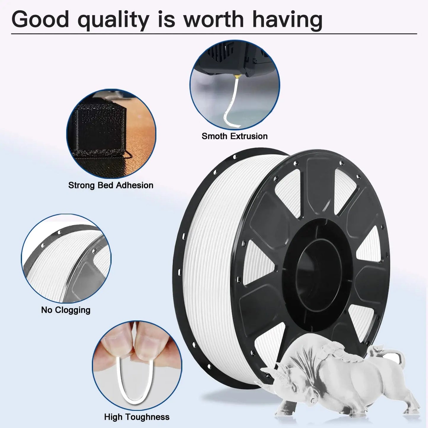 CREALITY 3D 1KG 1.75mm PLA Filament No-Tangling Strong Bonding Dimensional Accuracy +/-0.02mm for Ender 3 V2 all FDM 3D Printer