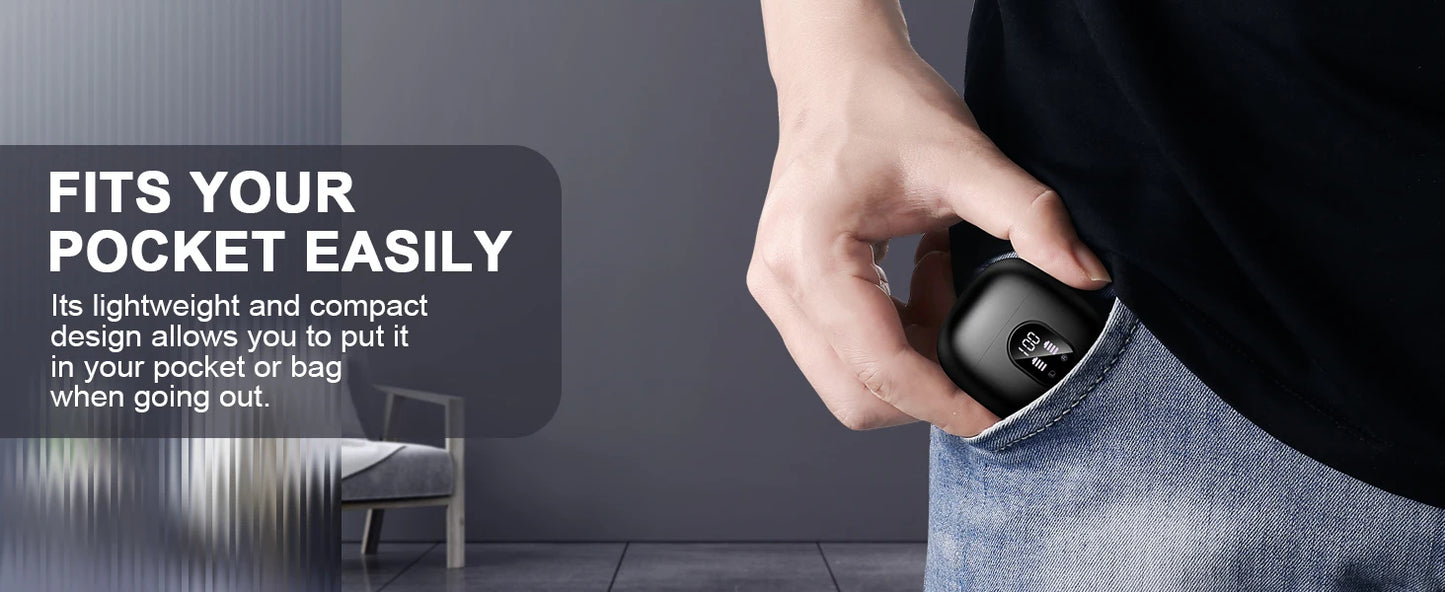 Wireless Earbuds, Bluetooth 5.3 Headphones in Ear with ENC Mic, 50H Playtime LED Display Wireless Earphones.