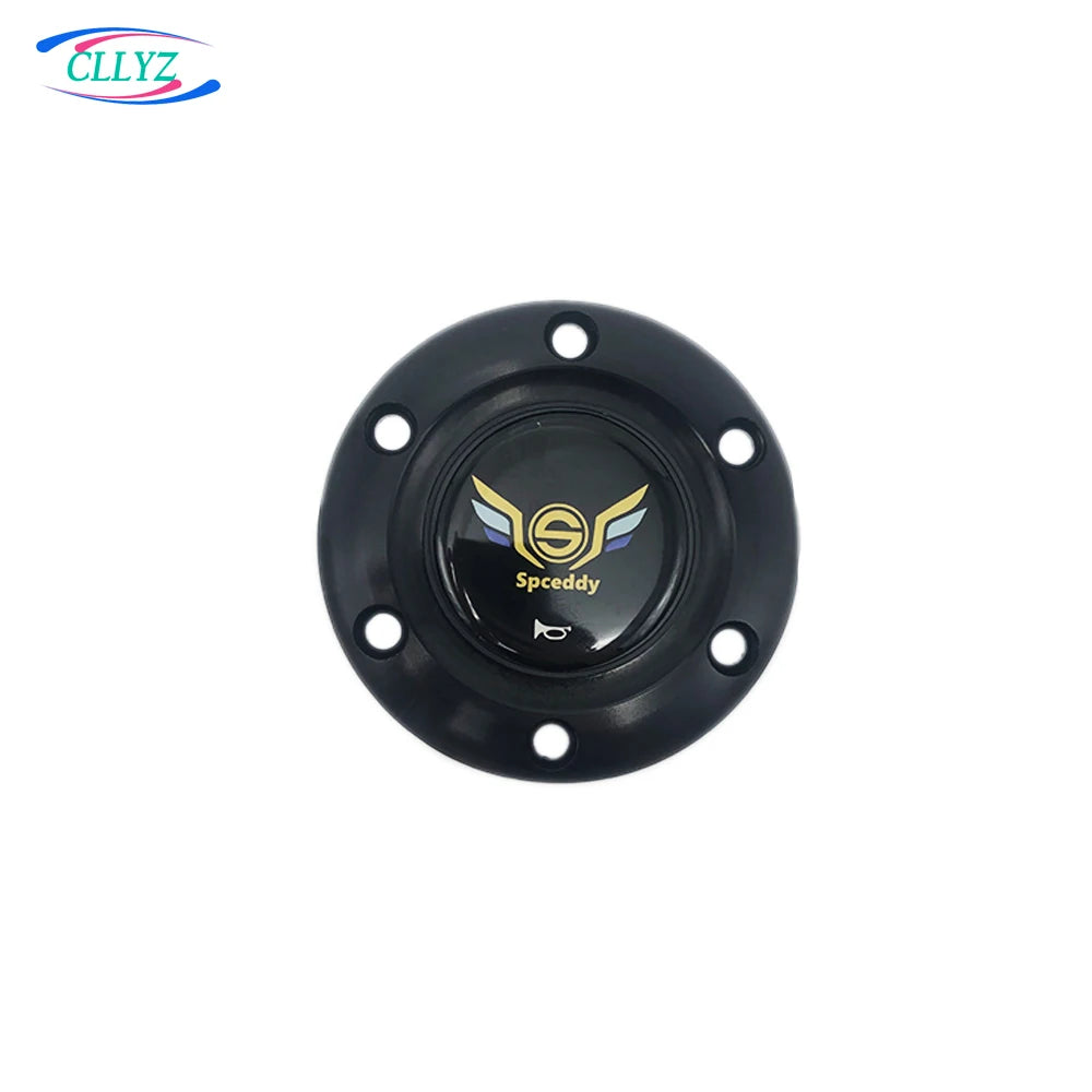CLLYZ Sports Steering Wheel Horn Button Universal Aluminum Alloy + ABS Racing Style Hornbutton Cover Multi-Style JDW