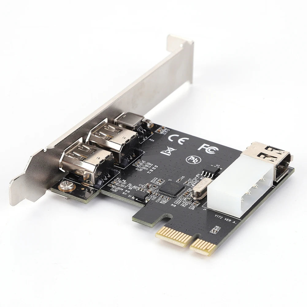 PCI-E 1X to 16X 1394 DV Video Capture Card with 6 Pin to 4 Pin Firewire Adapter 3 Ports Free Driver Desktop Computer Accessory