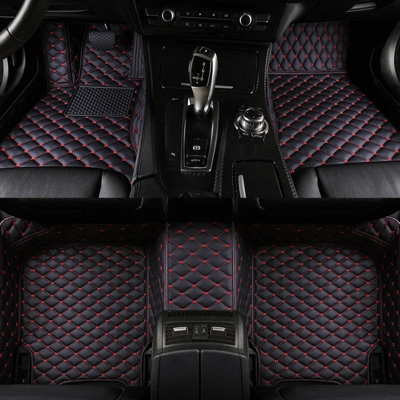 2025 NEW PU Leather Custom Car Floor Mats For Seat Leon 2006~2012 Waterproof Carpets Interior Accessories