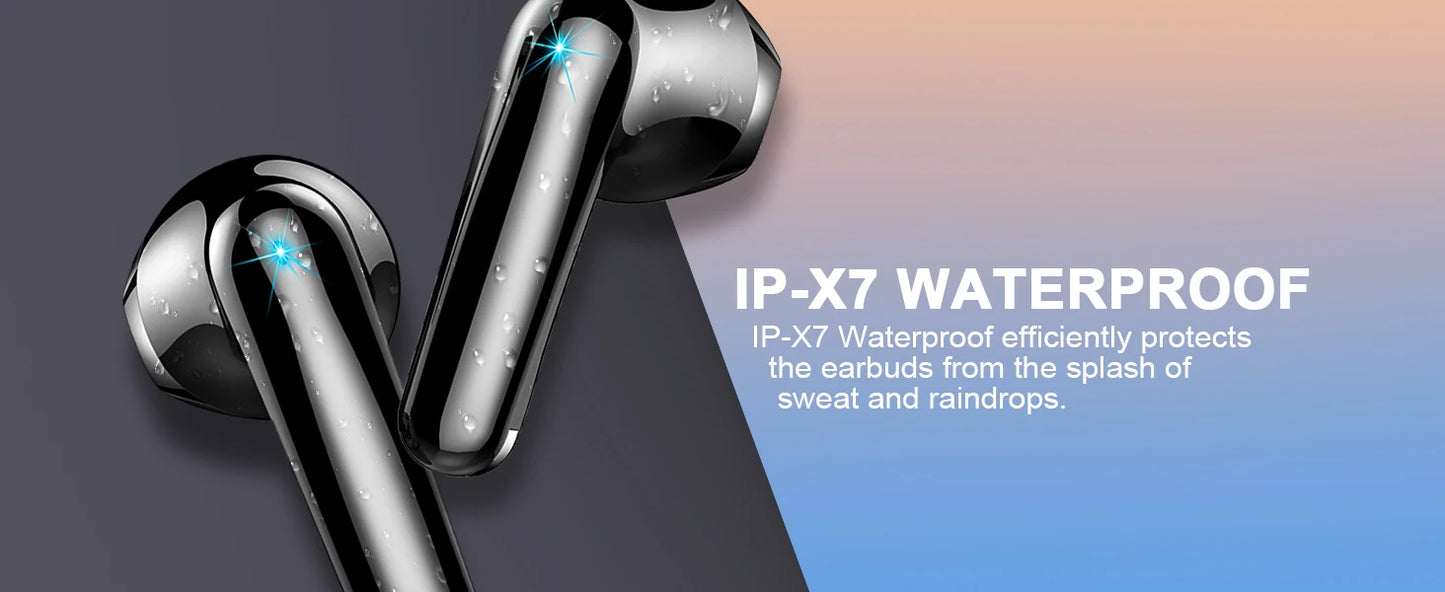 Wireless Earbuds, Bluetooth 5.3 Headphones in Ear with ENC Mic, 50H Playtime LED Display Wireless Earphones.
