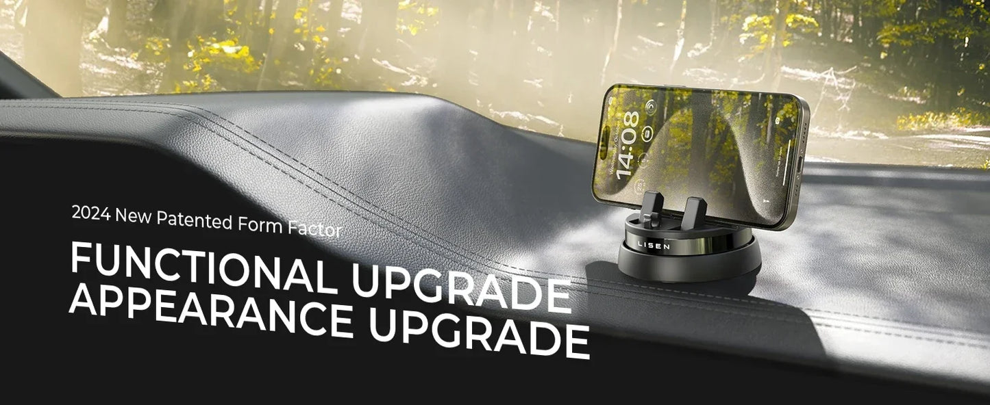 LISEN New Design 2024 360 Rotation Air Vent Phone Stand Folding Dashboard Mobile Phone Holder for Car
