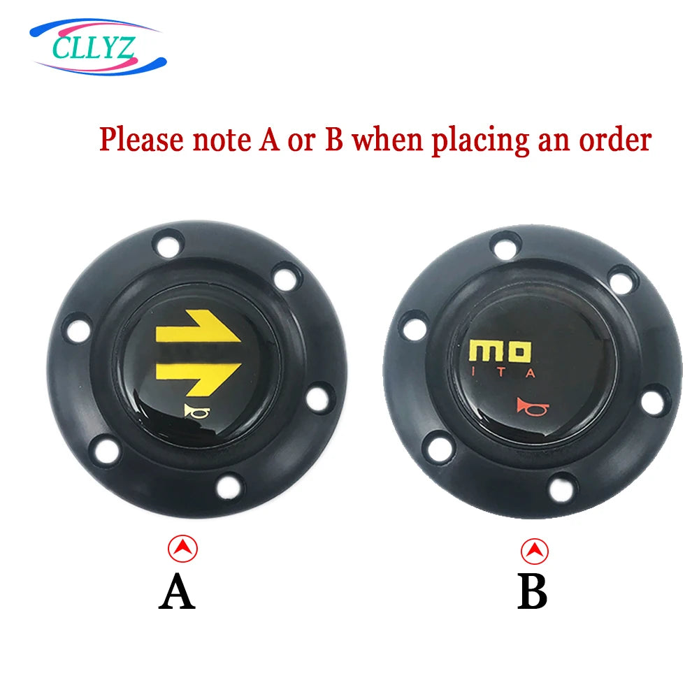 CLLYZ Sports Steering Wheel Horn Button Universal Aluminum Alloy + ABS Racing Style Hornbutton Cover Multi-Style JDW