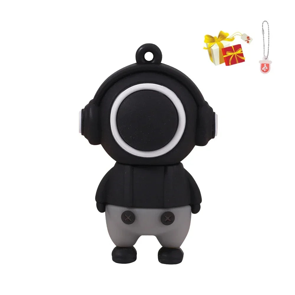 JASTER USB Flash Drive 64GB Cute Cartoon Coffee Cup Music Doll Pen Drive Owl Camera Free Keychain Creative Gift Memory Stick