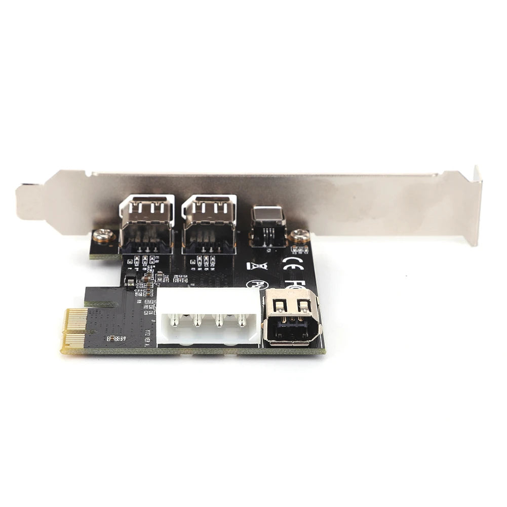 PCI-E 1X to 16X 1394 DV Video Capture Card with 6 Pin to 4 Pin Firewire Adapter 3 Ports Free Driver Desktop Computer Accessory