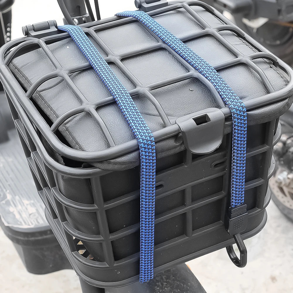 Elastic Bungees Cords with Hook Heavy Duty Luggage Bungee Strap Anti Slip Flat Elasticity Rope for Motorcycle Bicycles Movin