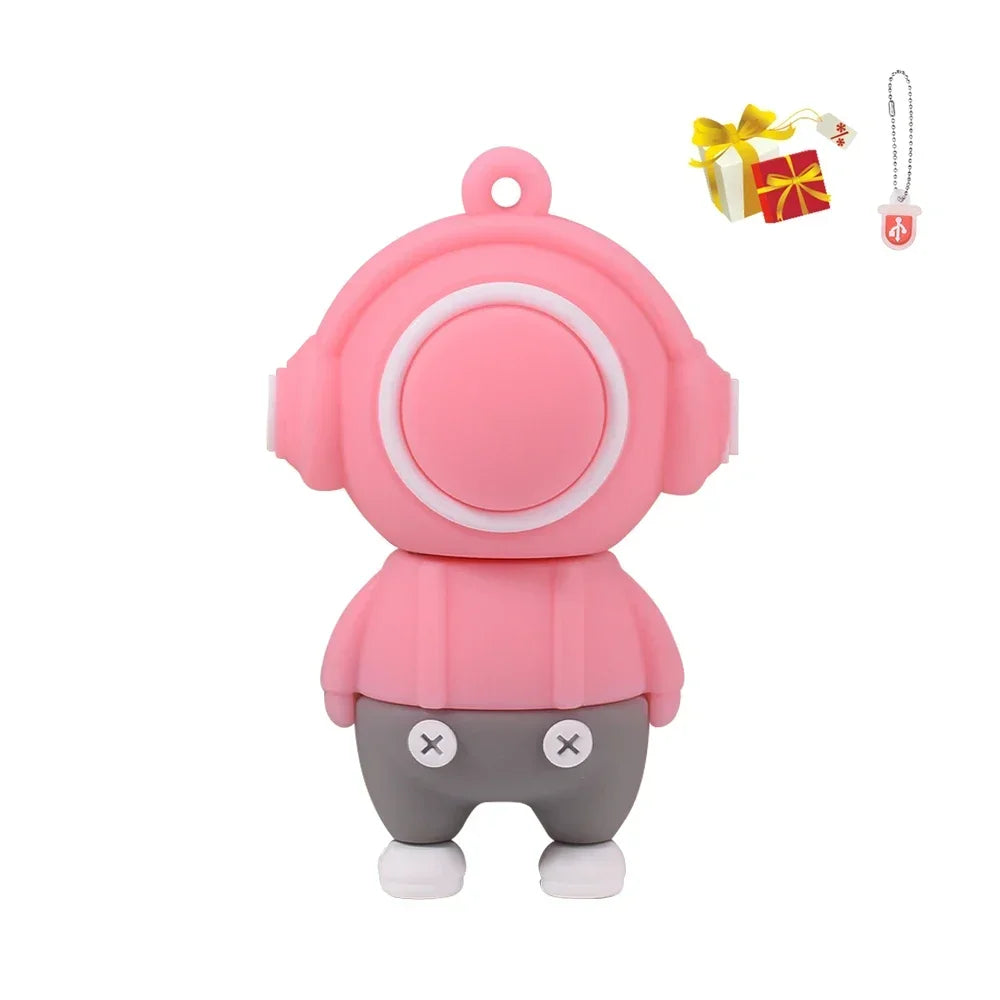JASTER USB Flash Drive 64GB Cute Cartoon Coffee Cup Music Doll Pen Drive Owl Camera Free Keychain Creative Gift Memory Stick