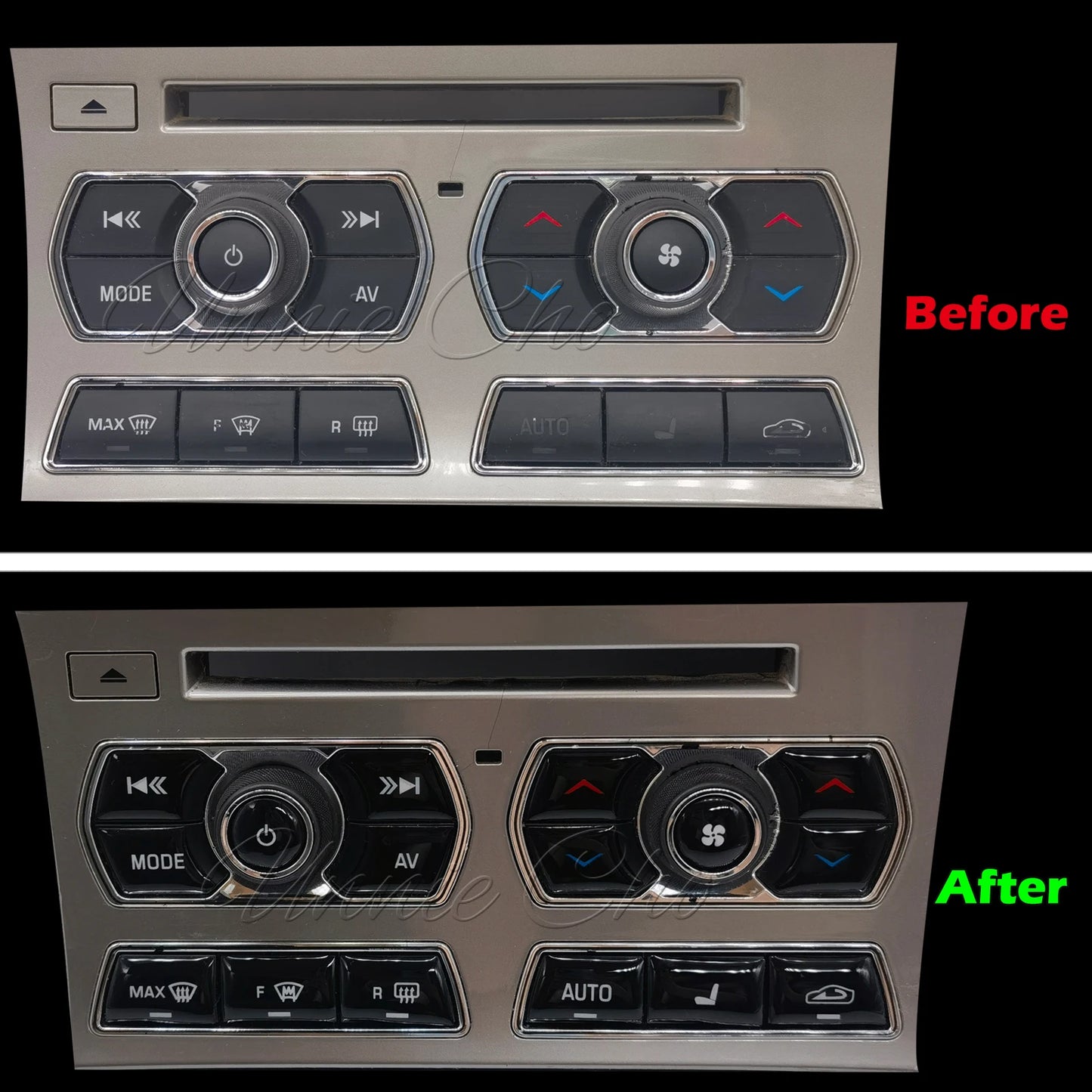 For Jaguar XF Button Covers Black For Jaguar XF X250 Car Parts Accessories Interior Decoration 2012 2013 2014 2015 Heater Switch