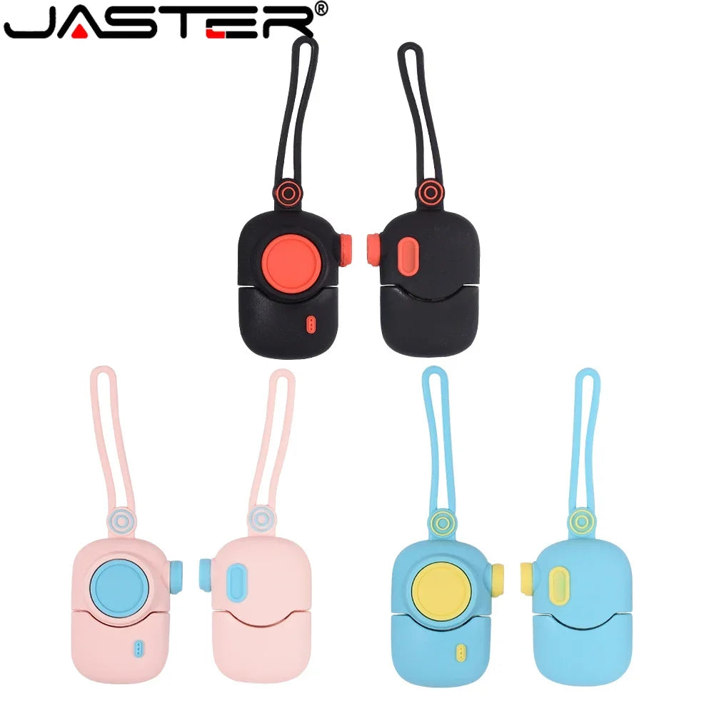 JASTER USB Flash Drive 64GB Cute Cartoon Coffee Cup Music Doll Pen Drive Owl Camera Free Keychain Creative Gift Memory Stick