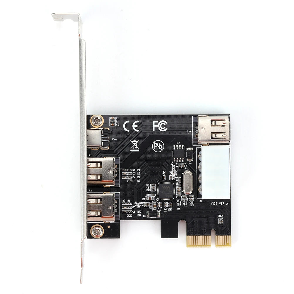 PCI-E 1X to 16X 1394 DV Video Capture Card with 6 Pin to 4 Pin Firewire Adapter 3 Ports Free Driver Desktop Computer Accessory