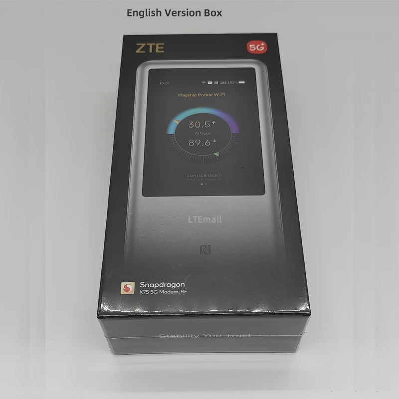 New ZTE U60 Pro MU5250 5G Pocket WIFI Router 5G-A Qualcomm Snapdragon X75 WiFi7 Ulocked Support Lock Band