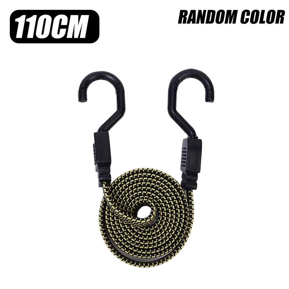 Elastic Bungees Cords with Hook Heavy Duty Luggage Bungee Strap Anti Slip Flat Elasticity Rope for Motorcycle Bicycles Movin