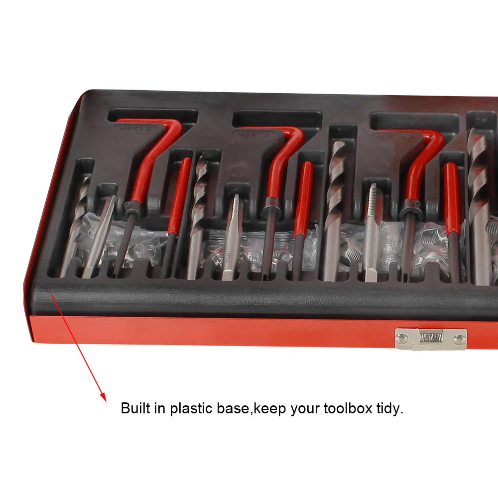 88/131pcs Car Repair Tools Screwdriver Screw Bolt Driver Engine Block Restoring M5 M6 M8 M10 M12 Thread Set Vehicles Accessories