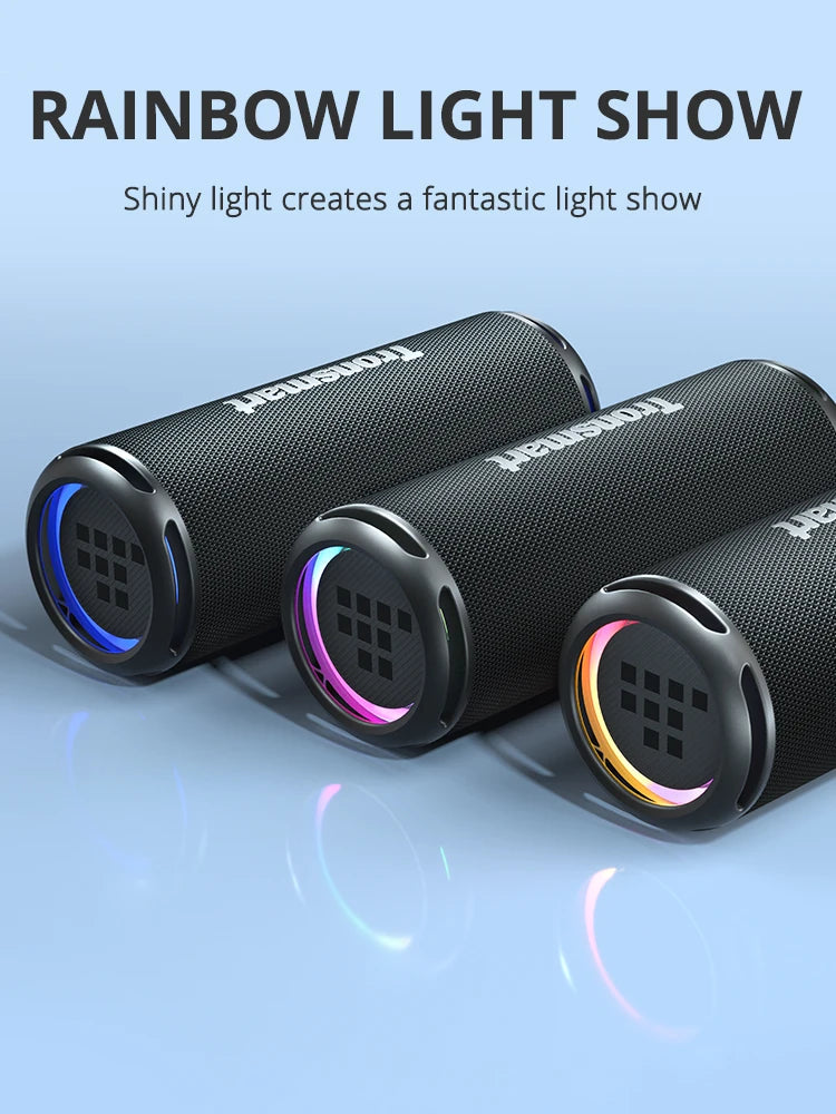 Tronsmart T7 Lite Bluetooth Speaker Enhanced Bass Portable Speaker with 24H Playtime, APP Control, IPX7 Waterproof for Camping