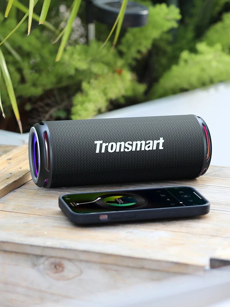 Tronsmart T7 Lite Bluetooth Speaker Enhanced Bass Portable Speaker with 24H Playtime, APP Control, IPX7 Waterproof for Camping