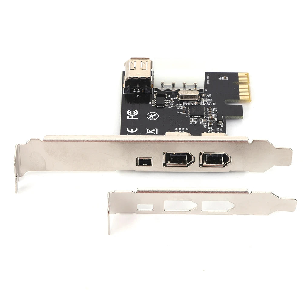 PCI-E 1X to 16X 1394 DV Video Capture Card with 6 Pin to 4 Pin Firewire Adapter 3 Ports Free Driver Desktop Computer Accessory