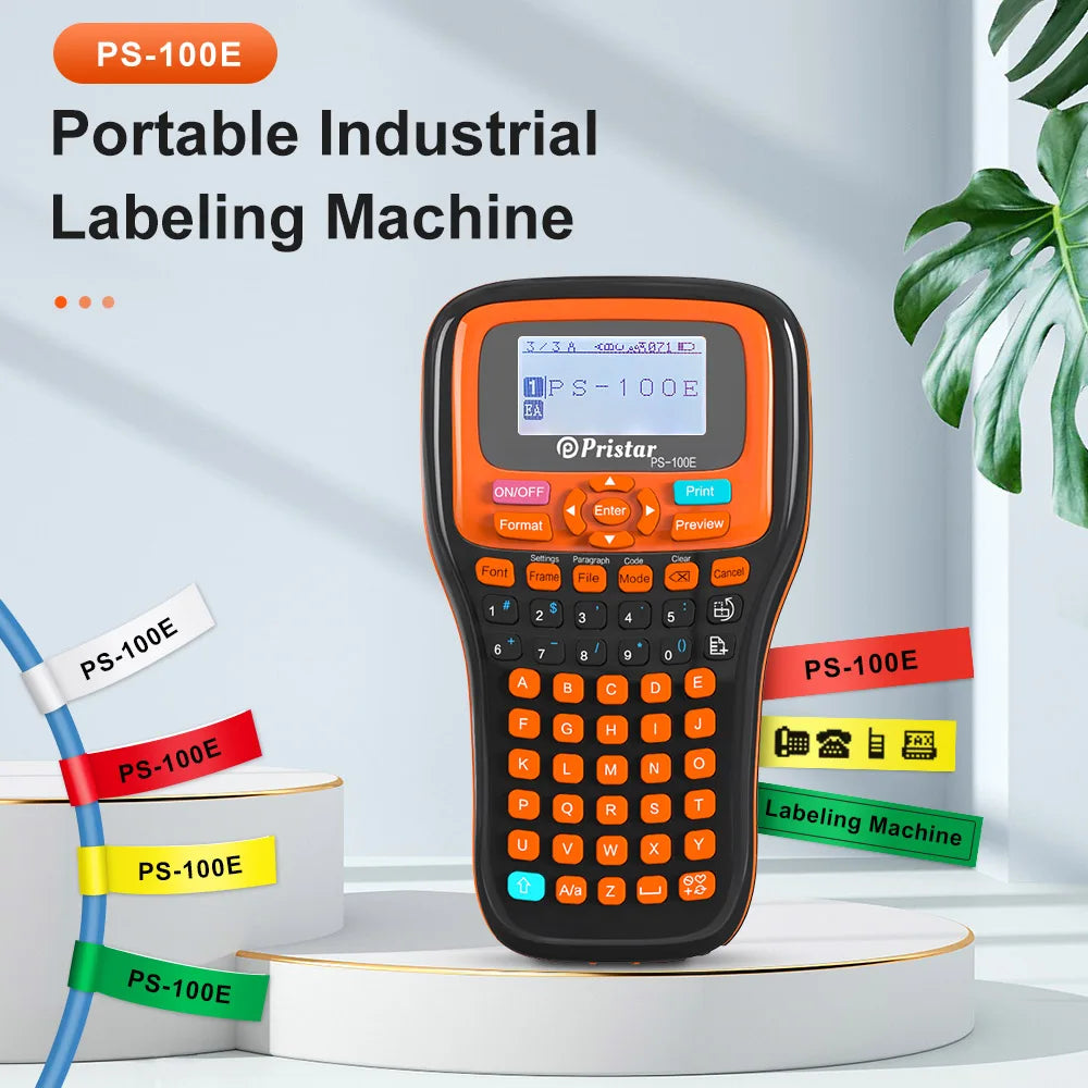 Wireless Label Printer PS100E Portable Auto Cutting Label Maker replace for Brother P-touch Label Machine DIY tze231 Label Tape