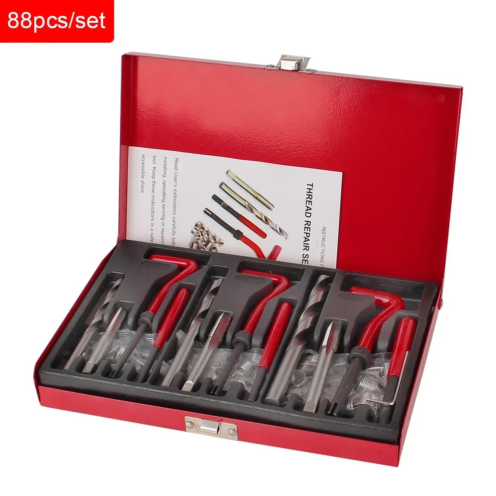 88/131pcs Car Repair Tools Screwdriver Screw Bolt Driver Engine Block Restoring M5 M6 M8 M10 M12 Thread Set Vehicles Accessories