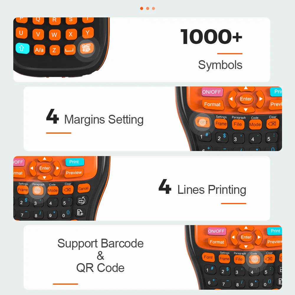 Wireless Label Printer PS100E Portable Auto Cutting Label Maker replace for Brother P-touch Label Machine DIY tze231 Label Tape
