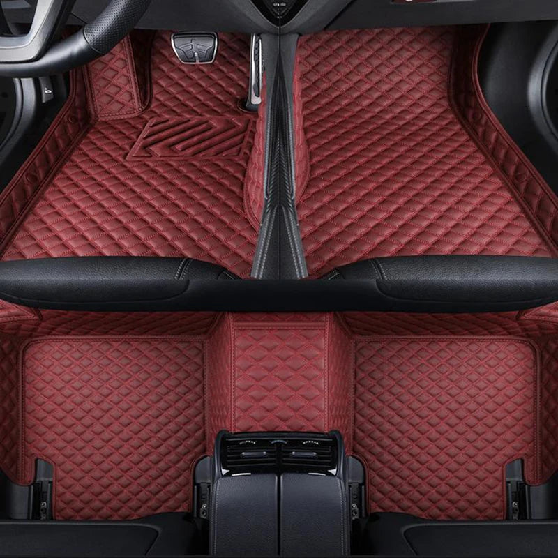 2025 NEW PU Leather Custom Car Floor Mats For Seat Leon 2006~2012 Waterproof Carpets Interior Accessories