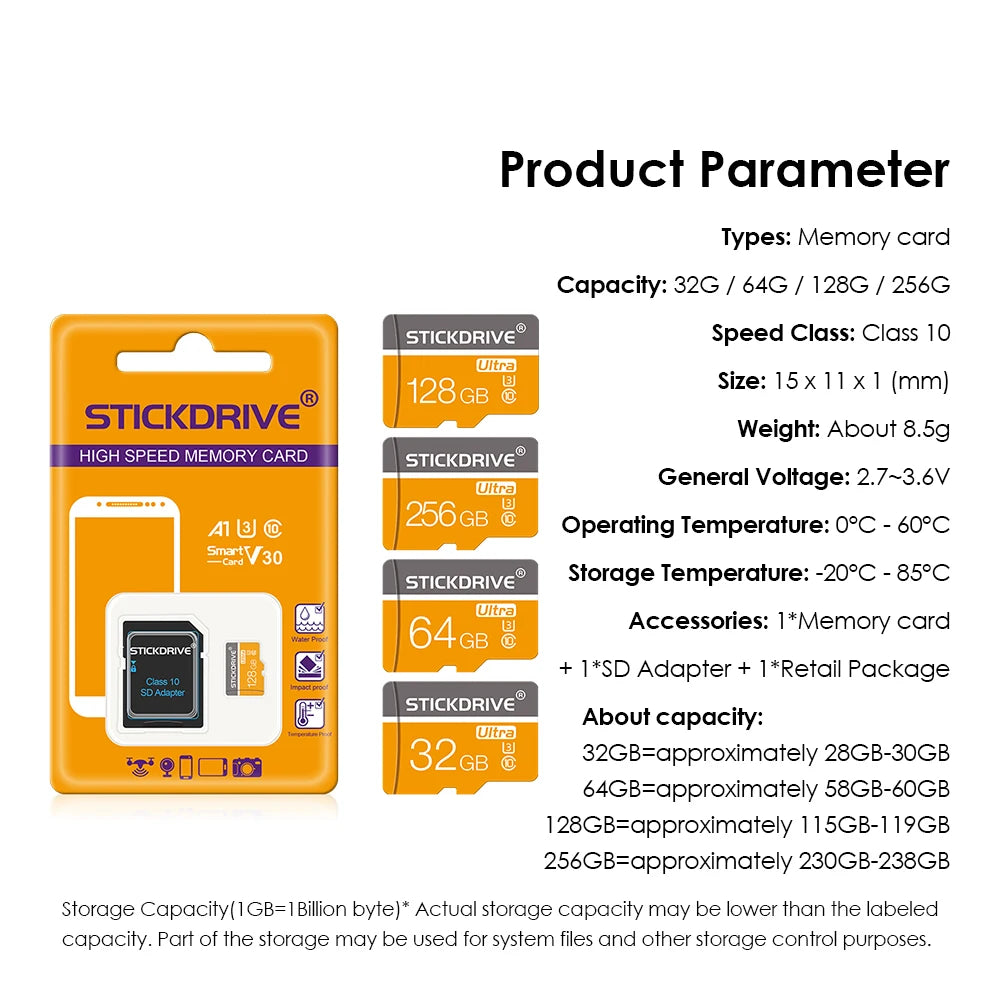 Micro Memory Card 256GB 128GB 32GB TF SD Card Class10 UHS-1 Flash Card Memory 64GB 16GB 8GB Mini SD Card For Phone