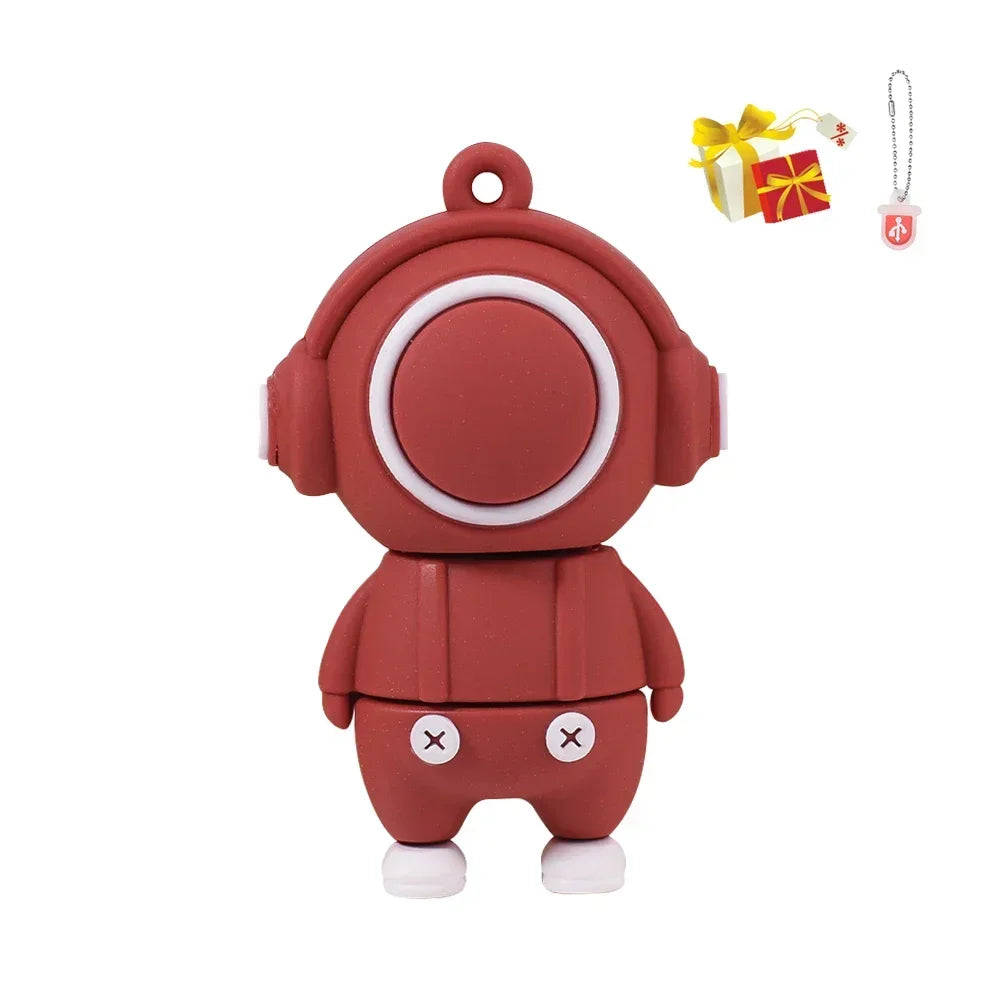 JASTER USB Flash Drive 64GB Cute Cartoon Coffee Cup Music Doll Pen Drive Owl Camera Free Keychain Creative Gift Memory Stick