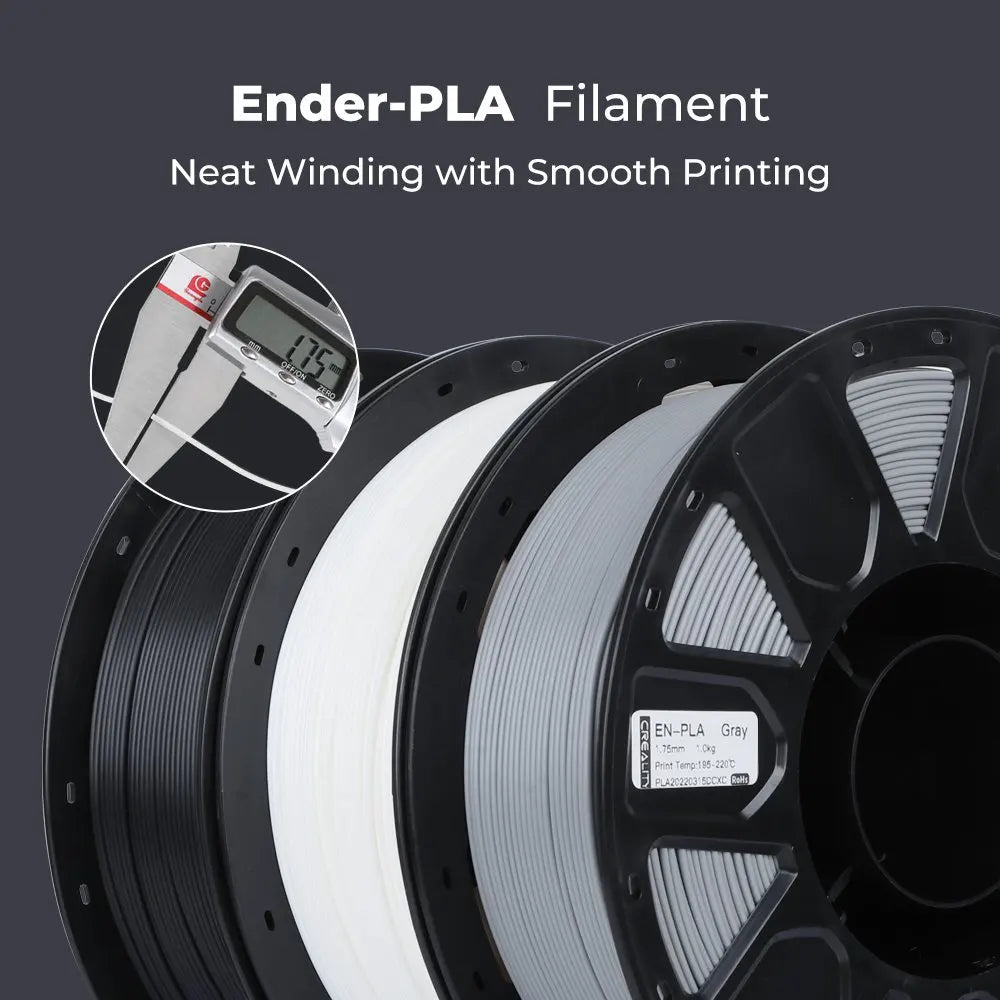 CREALITY 3D 1KG 1.75mm PLA Filament No-Tangling Strong Bonding Dimensional Accuracy +/-0.02mm for Ender 3 V2 all FDM 3D Printer