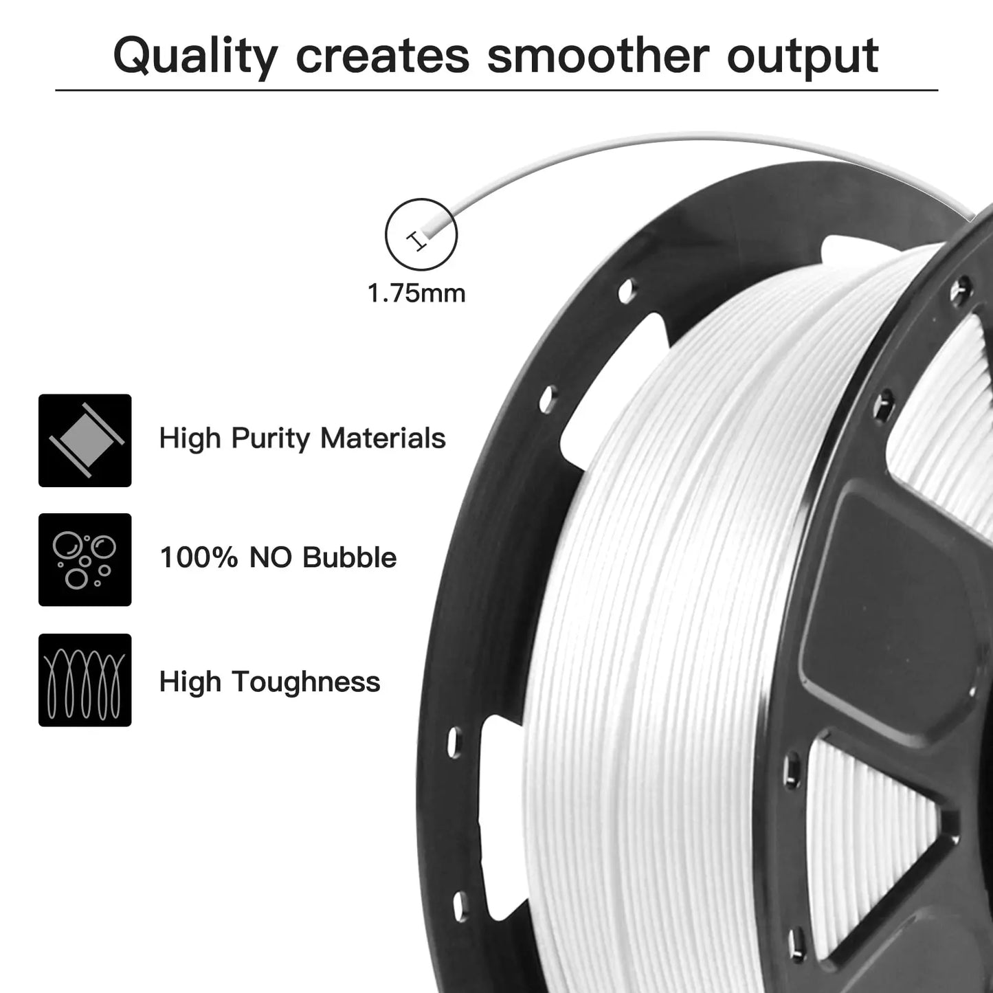 CREALITY 3D 1KG 1.75mm PLA Filament No-Tangling Strong Bonding Dimensional Accuracy +/-0.02mm for Ender 3 V2 all FDM 3D Printer