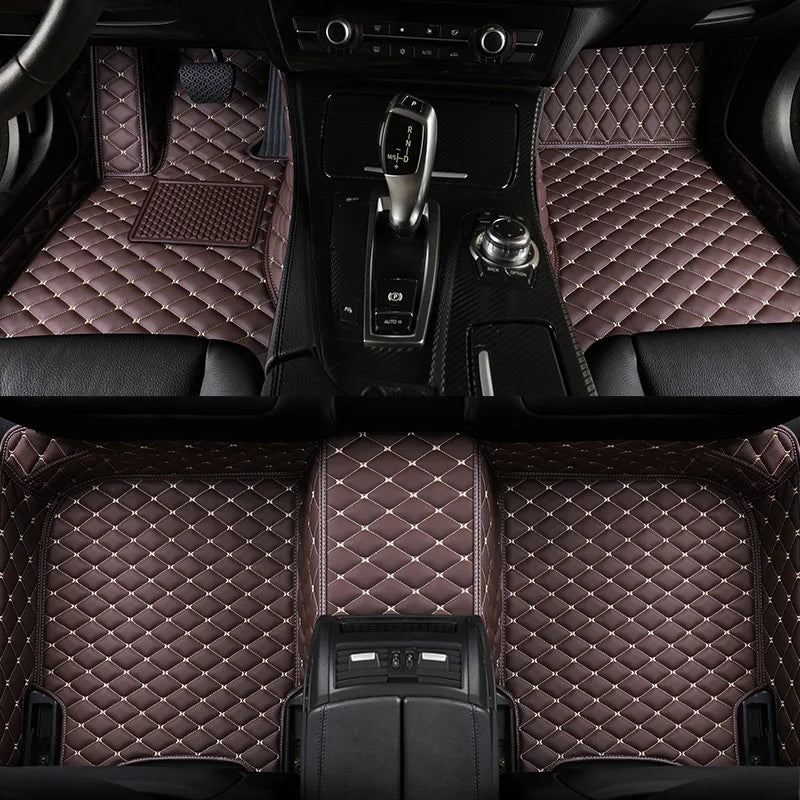 2025 NEW PU Leather Custom Car Floor Mats For Seat Leon 2006~2012 Waterproof Carpets Interior Accessories