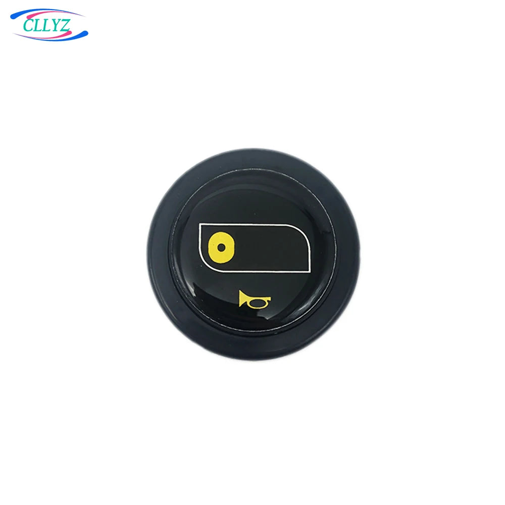 CLLYZ Sports Steering Wheel Horn Button Universal Aluminum Alloy + ABS Racing Style Hornbutton Cover Multi-Style JDW