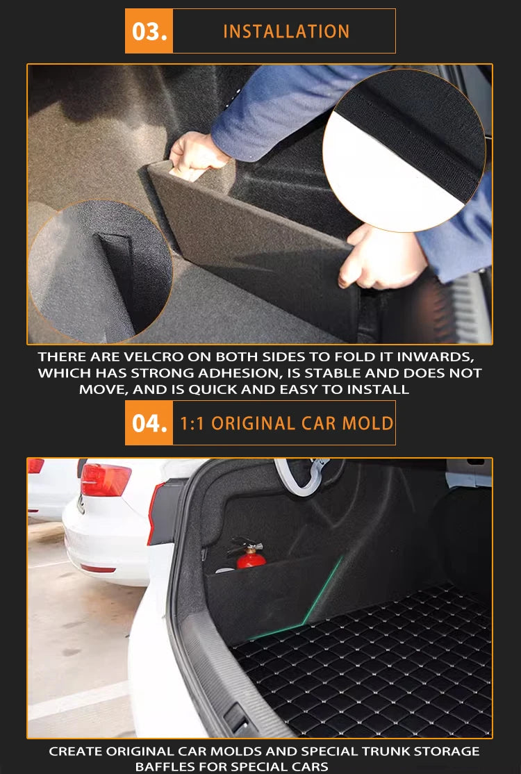Car Accessories For Chevrolet Malibu 2013~2015 2014 Trunk Storage Partition Multifunction Storage Auto Interior Parts Organizer