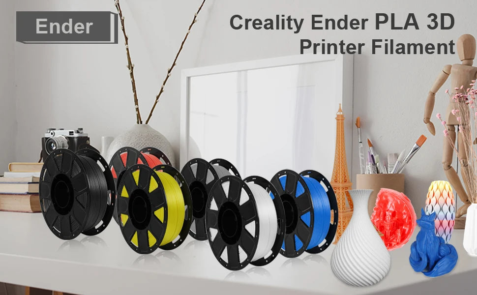 CREALITY 3D 1KG 1.75mm PLA Filament No-Tangling Strong Bonding Dimensional Accuracy +/-0.02mm for Ender 3 V2 all FDM 3D Printer