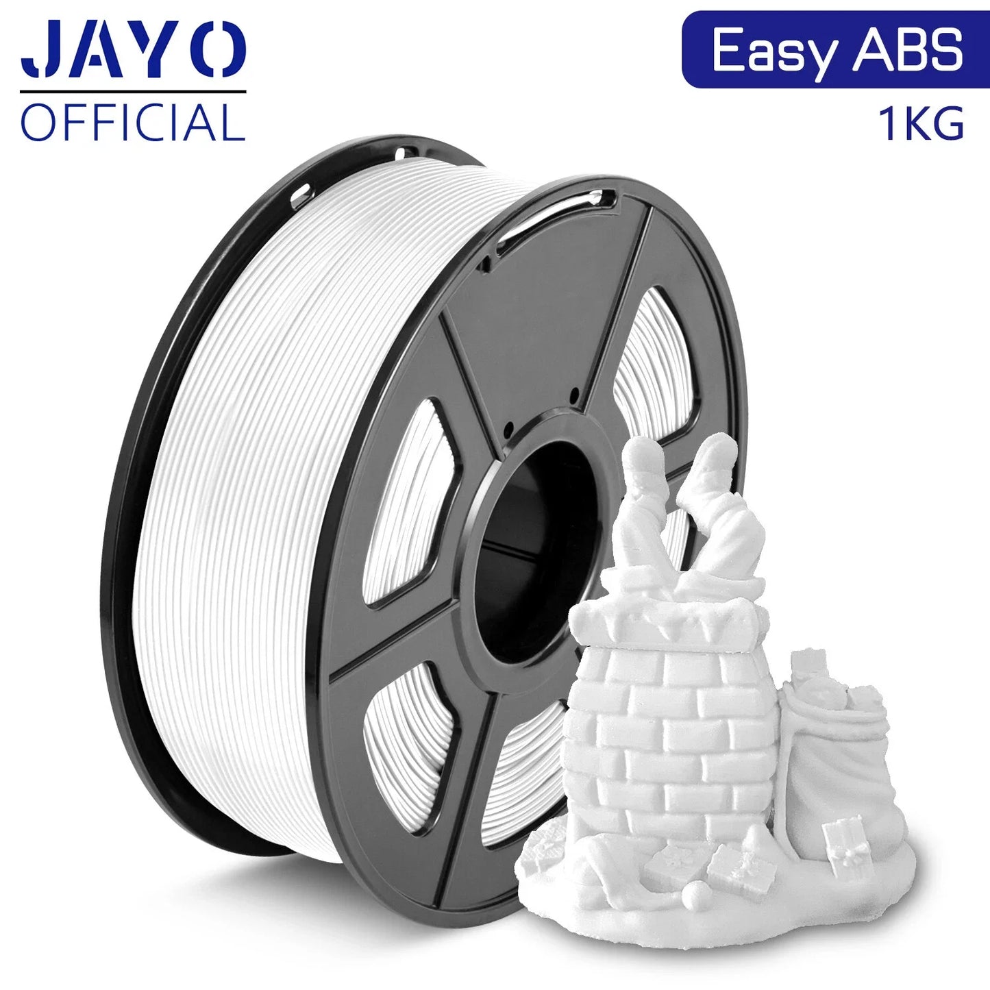 JAYO Easy ABS 3D Printer Filament 1.75mm 1KG ABS 3D Filament Fit Most FDM 3D Printers Excellent Toughness 3D Printing Materials