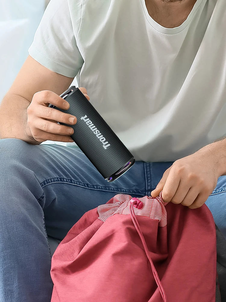 Tronsmart T7 Lite Bluetooth Speaker Enhanced Bass Portable Speaker with 24H Playtime, APP Control, IPX7 Waterproof for Camping