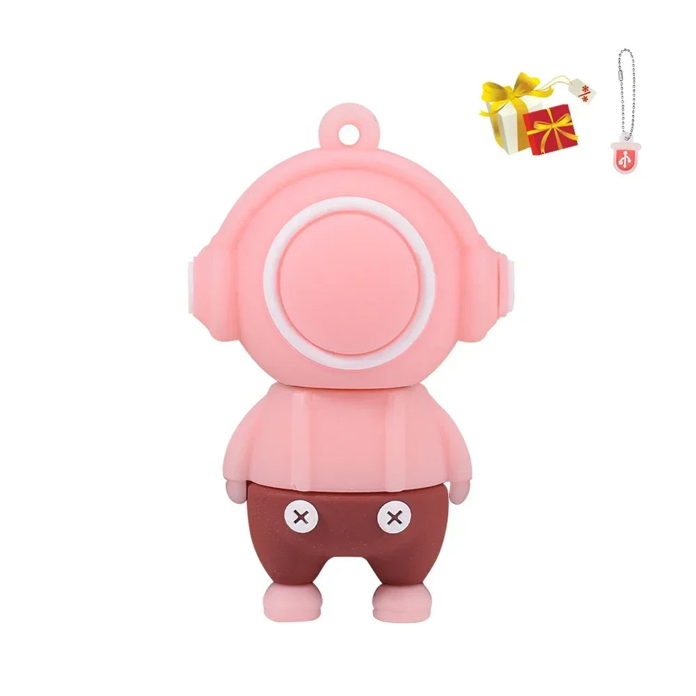 JASTER USB Flash Drive 64GB Cute Cartoon Coffee Cup Music Doll Pen Drive Owl Camera Free Keychain Creative Gift Memory Stick