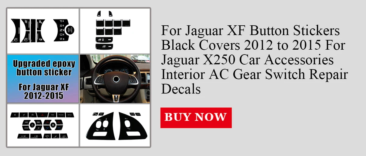 For Jaguar XF Button Covers Black For Jaguar XF X250 Car Parts Accessories Interior Decoration 2012 2013 2014 2015 Heater Switch