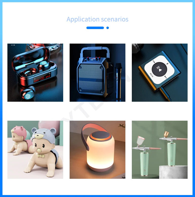3.7V 500mAh 902030 Polymer Lithium Battery Rechargeable for Consumer electronics toys LED Lights Bluetooth Speakers ph2.0 plug