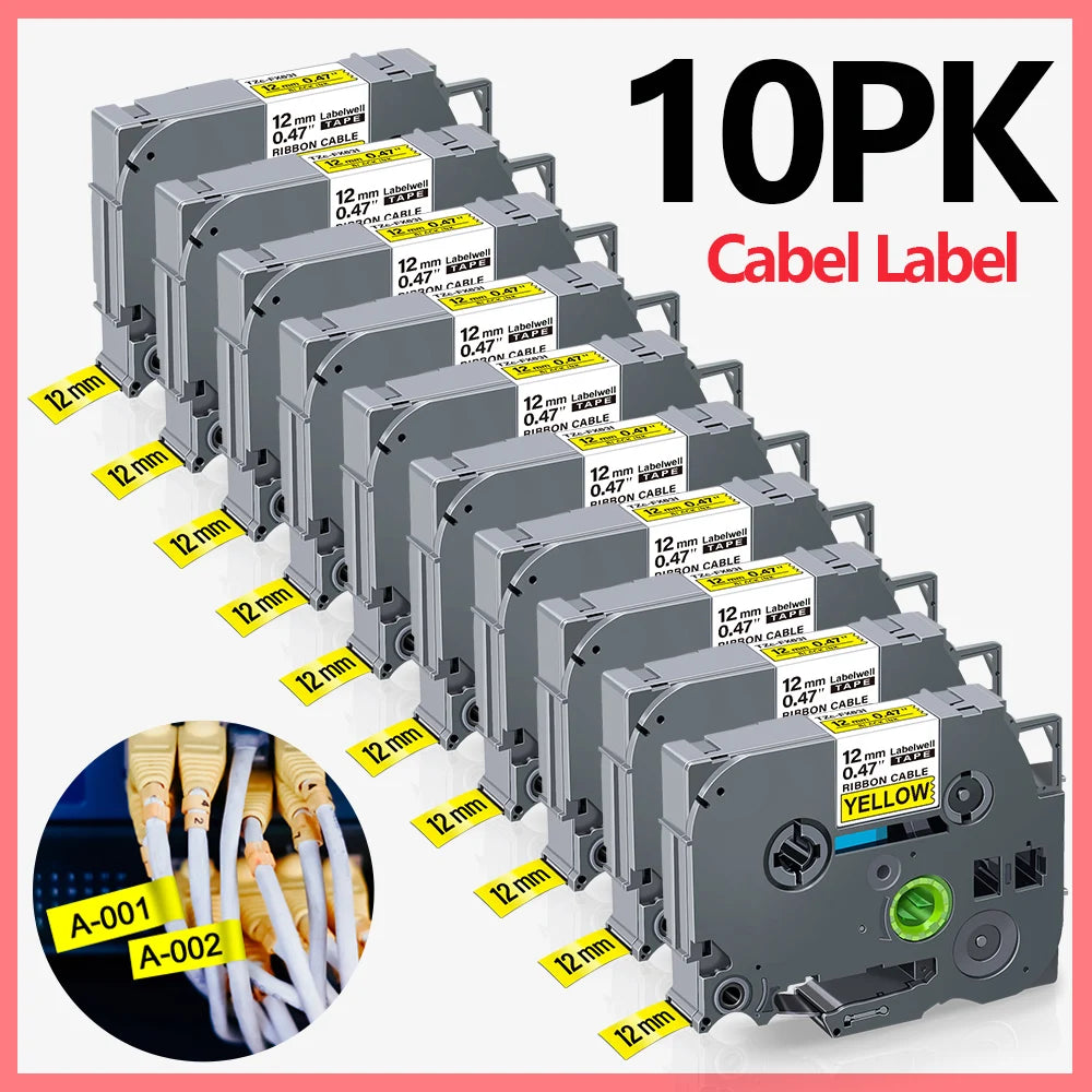 Wireless Label Printer PS100E Portable Auto Cutting Label Maker replace for Brother P-touch Label Machine DIY tze231 Label Tape